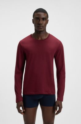 Set van drie katoenen T-shirts met logostiksel, Blauw / Rood / Wit