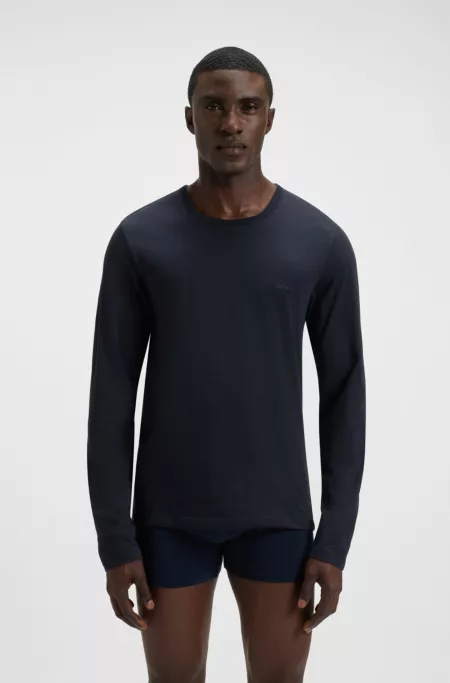 Lot de trois t-shirts en coton avec logos