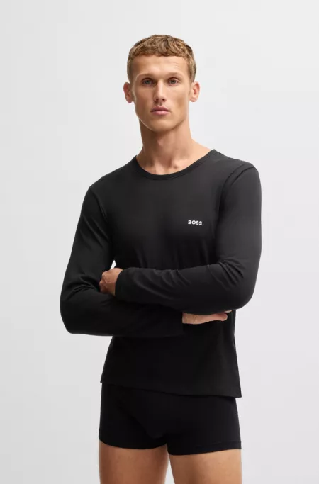 Three-pack of underwear T-shirts in cotton with logos