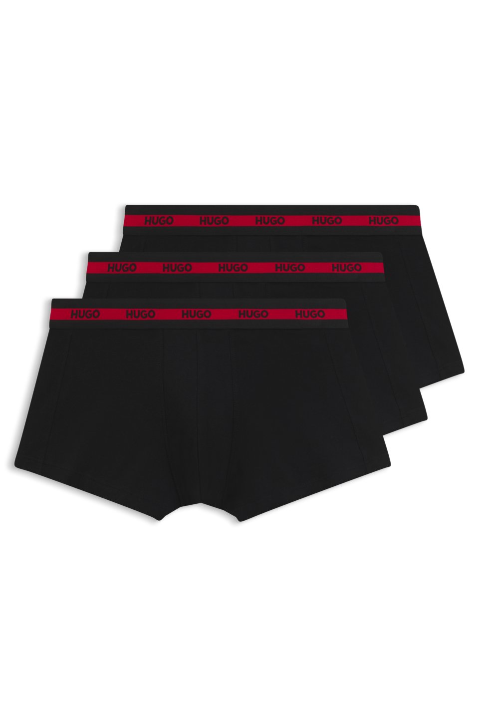 Three-pack of stretch-cotton trunks with logo waistbands