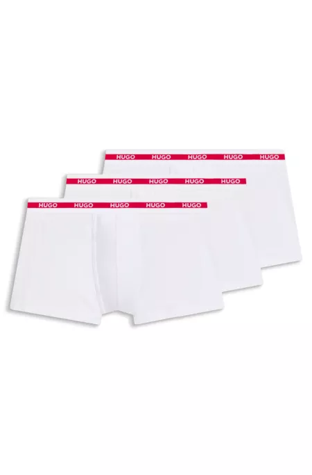 Three-pack of logo trunks in stretch cotton
