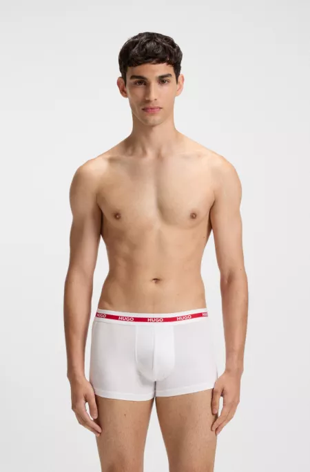 Three-pack of logo trunks in stretch cotton