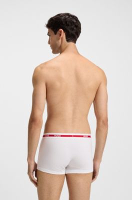 ボクサーパンツ3枚セット ロゴ ストレッチコットン, ホワイト