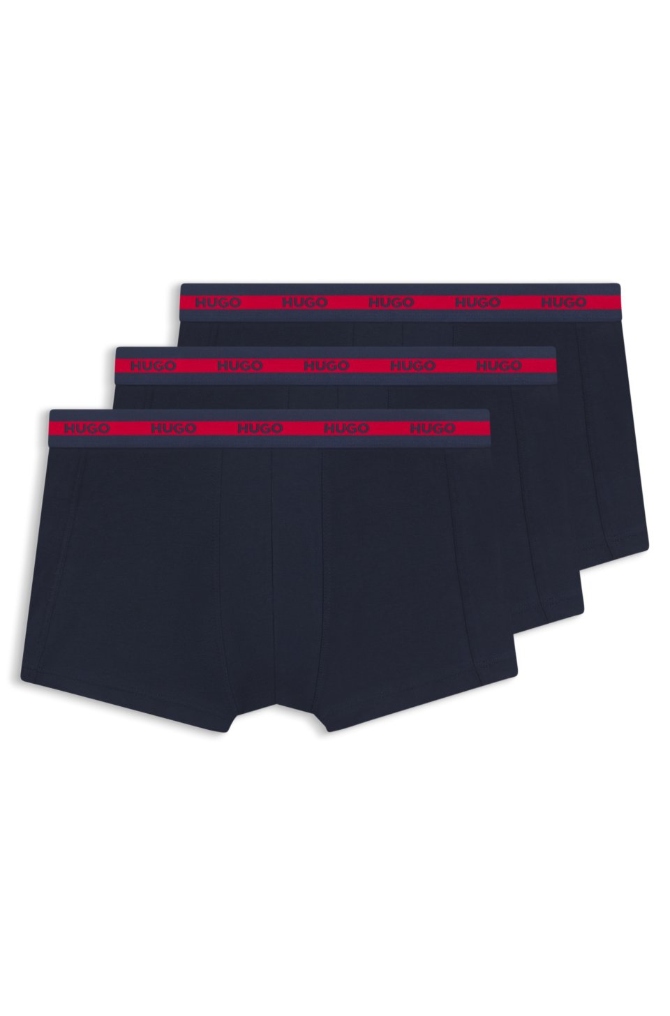Three-pack of stretch-cotton trunks with logo waistbands