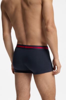 Dreierpack Boxershorts aus Stretch-Baumwolle mit Logo-Bund, Dunkelblau