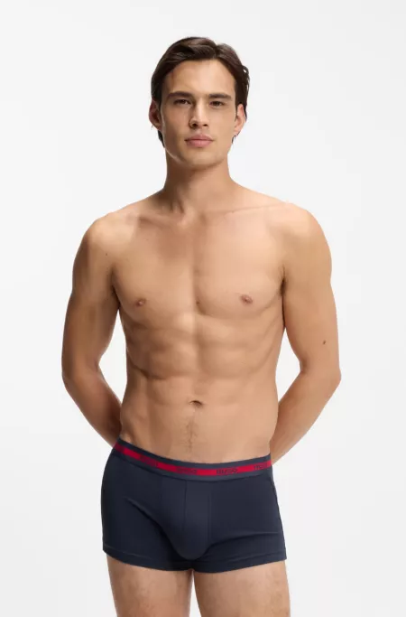 Three-pack of logo trunks in stretch cotton