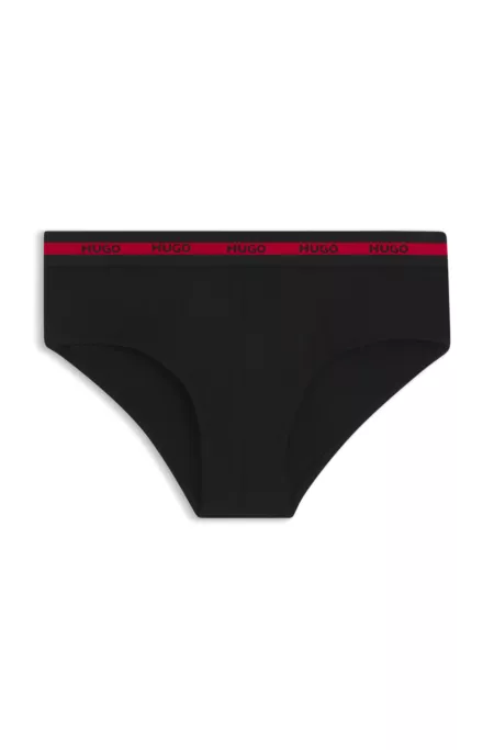 Three-pack of logo briefs in stretch cotton