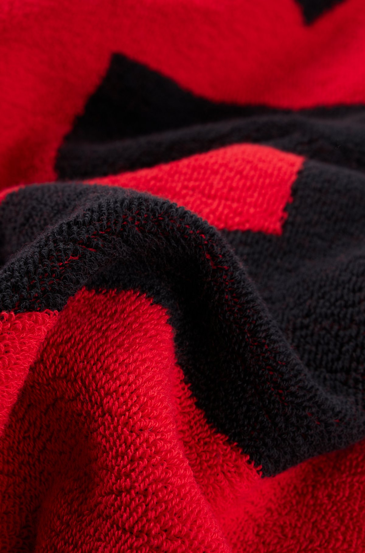 Пляжное полотенце из махровой ткани на основе хлопка с контрастным логотипом, Красный