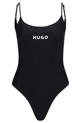 HUGO - Schnell trocknender Badeanzug mit kontrastfarbenem Logo | Badeanzüge