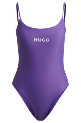 HUGO Quick dry swimsuit with contrast logo