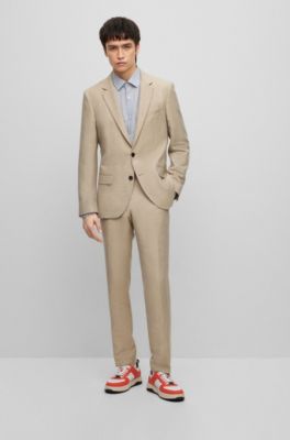 HUGO Slimfit suit in linenblend chambray