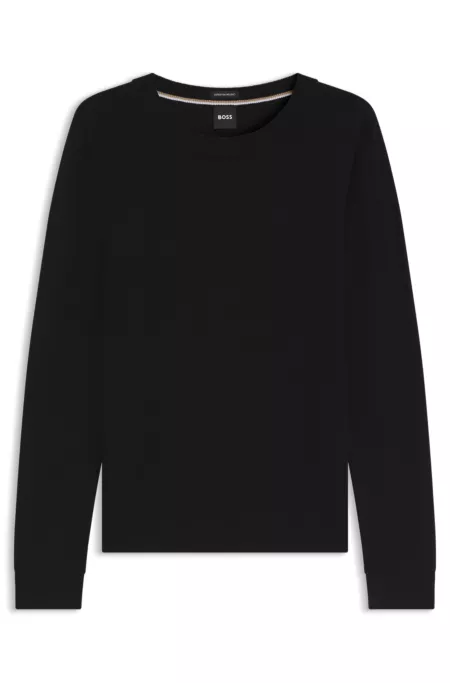 Crew-neck sweater in merino wool