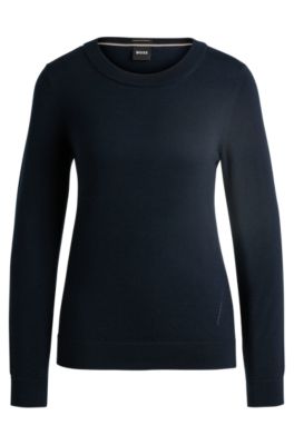 Buy black and blue hugo boss jumper Cheap Sale BOSS Crew neck sweater ...