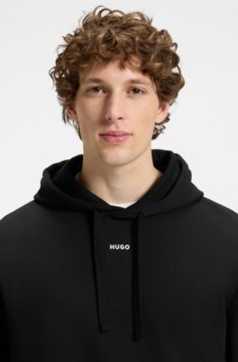 Cotton tracksuit set in a relaxed fit with logo, Black