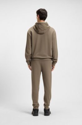 Ensemble de surv&ecirc;tement deux pi&egrave;ces en molleton de coton avec logo imprim&eacute;, Kaki