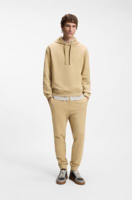 Cotton tracksuit set in a relaxed fit with logo, Beige