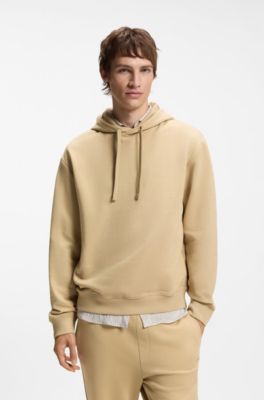 Cotton tracksuit set in a relaxed fit with logo, Beige