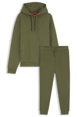 Cotton tracksuit set in a relaxed fit with logo 1