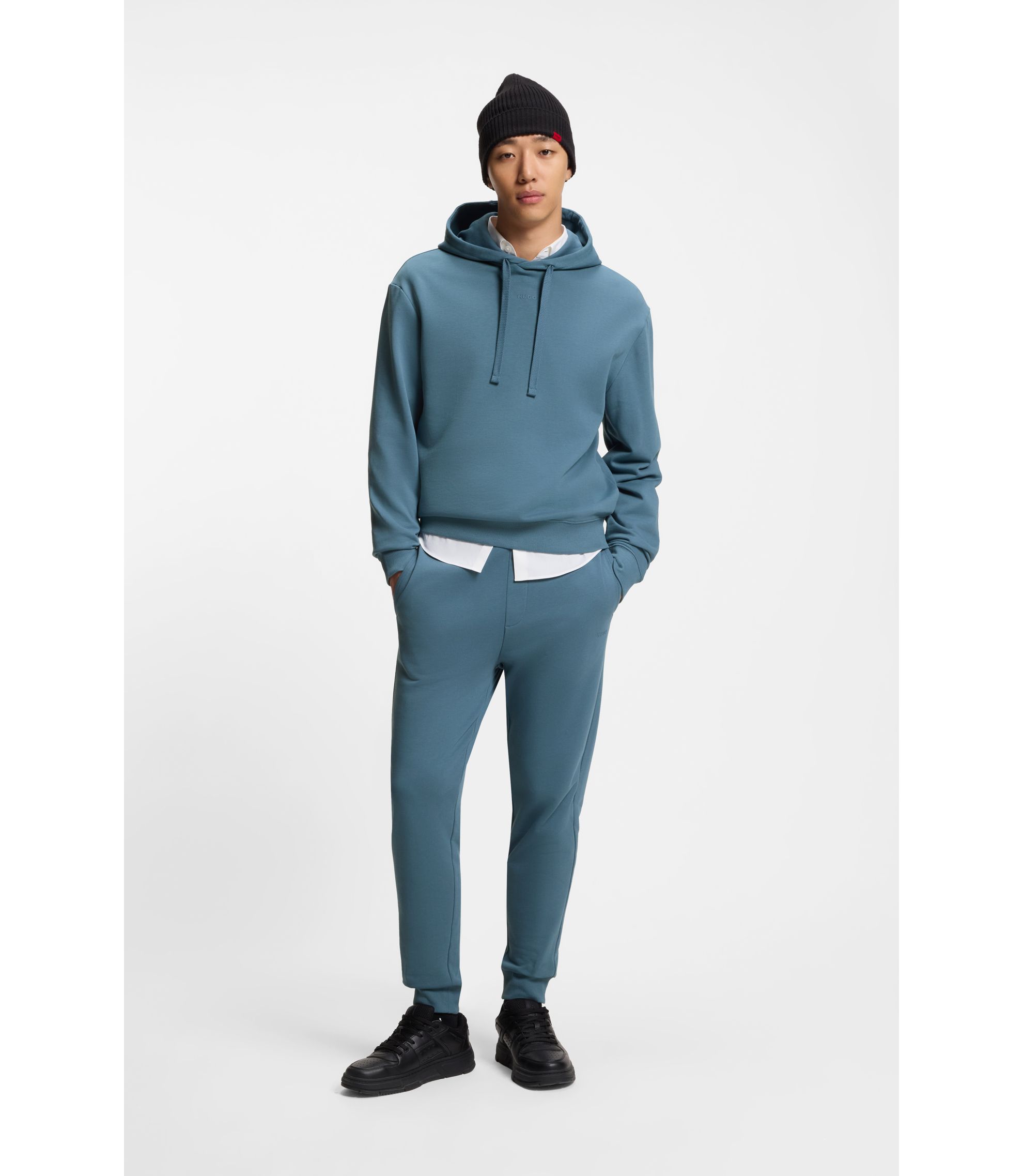 Zweiteiliges Trainingsanzug-Set aus Baumwoll-Terry mit Logo-Print