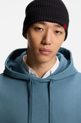 Two-piece logo-print tracksuit set in cotton terry, Blue