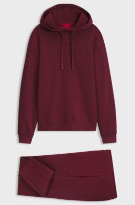 Cotton tracksuit set, Dark Red