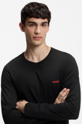 Three-pack of cotton underwear T-shirts, Black