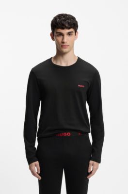 Dreierpack Longsleeves aus Baumwolle, Schwarz