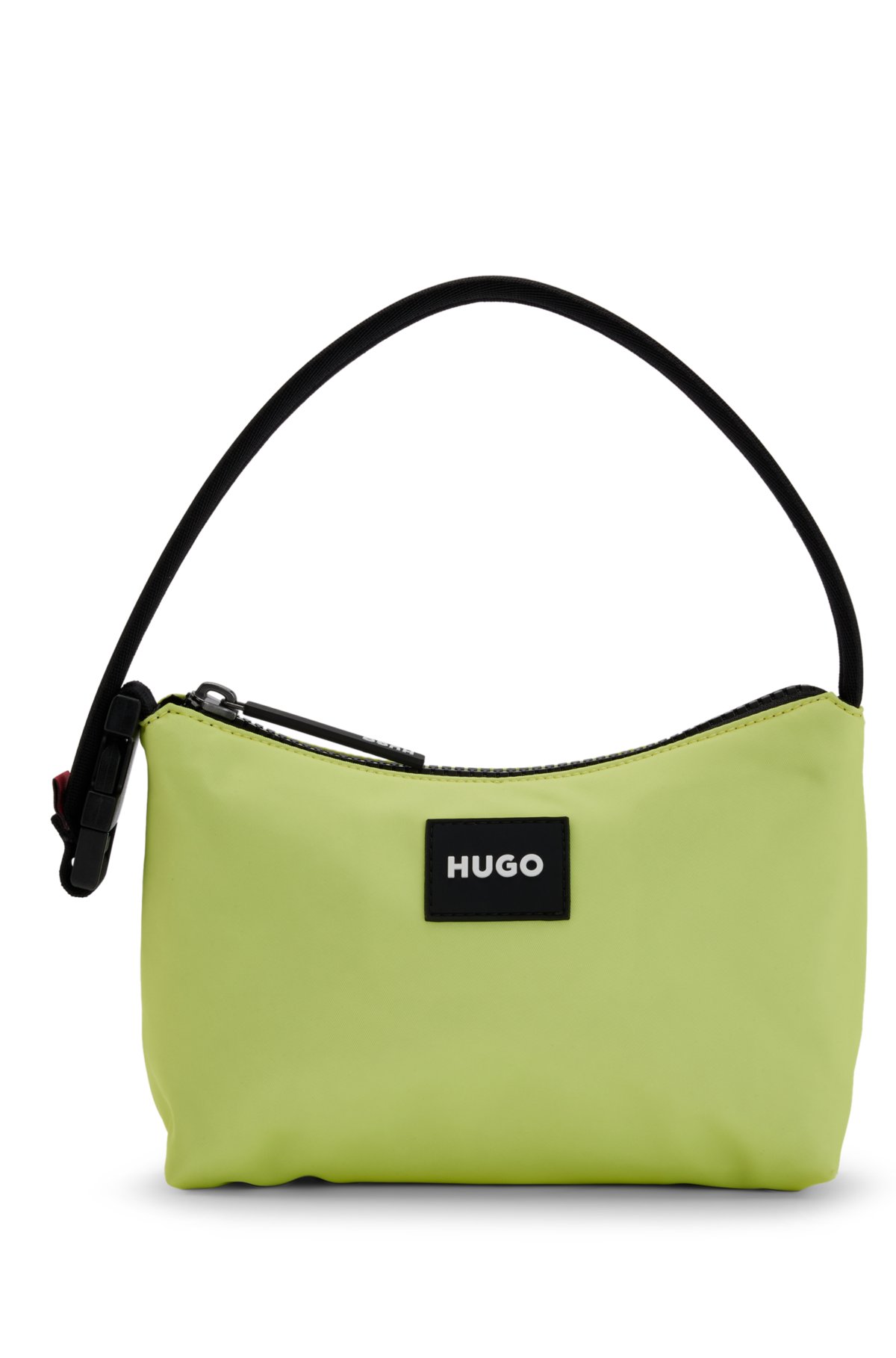 HUGO - Hobo bag with rubberised logo patch