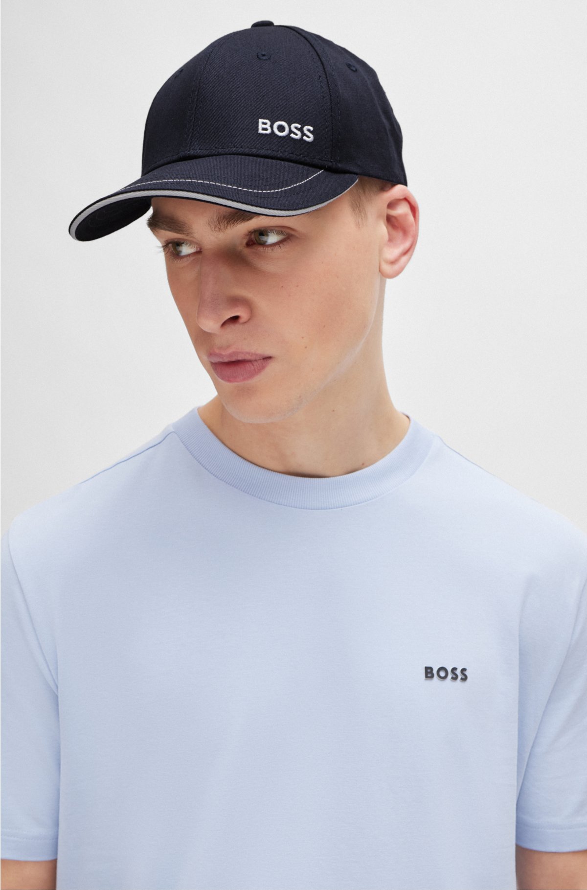 BOSS - Cap aus Baumwoll-Twill Logo-Detail mit