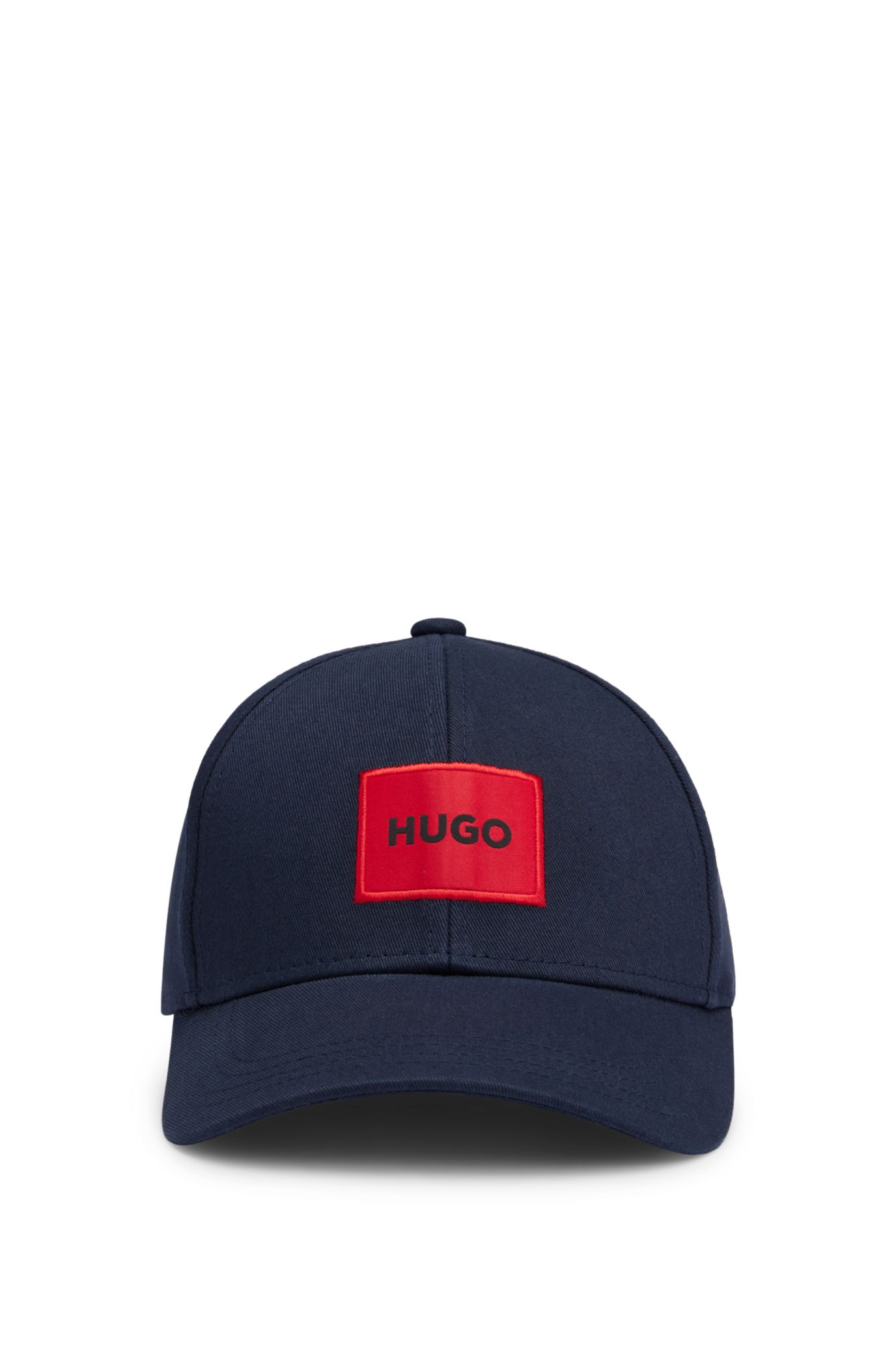 HUGO - コットンツイル キャップ レッドロゴラベル