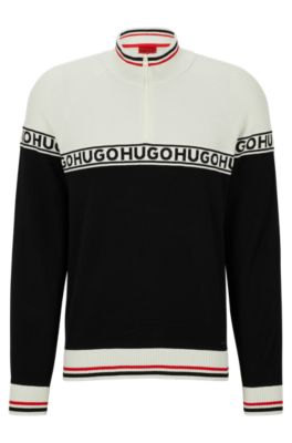 hugo boss mens full zip sweater