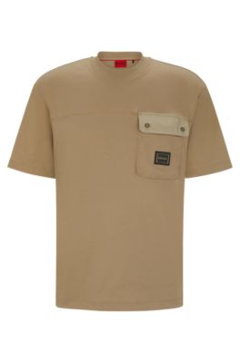 HUGO - コットン Tシャツ メタルフレームロゴ