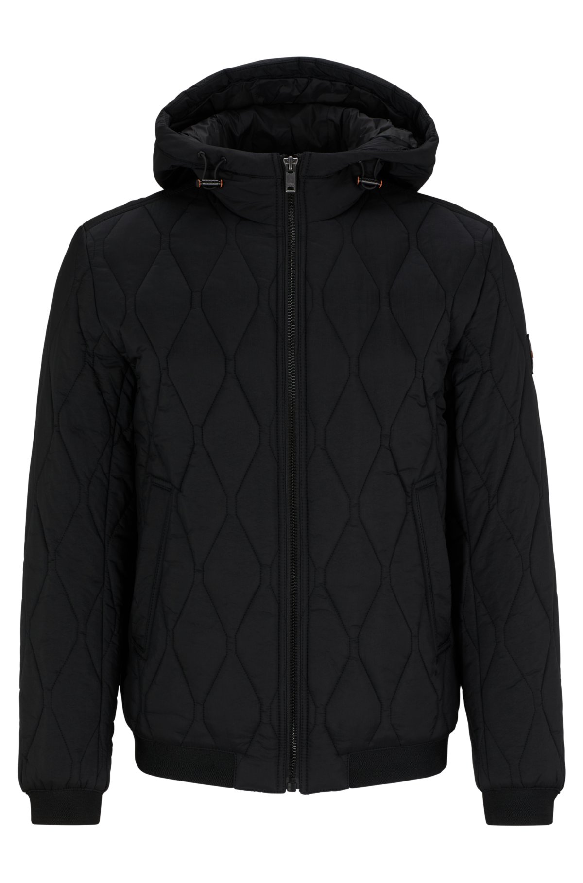 BOSS - Hooded jacket in lightweight water-repellent fabric