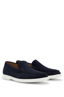Hugo Boss Suede Loafers With Embossed Logo And Tpu Outsole  display picture 1