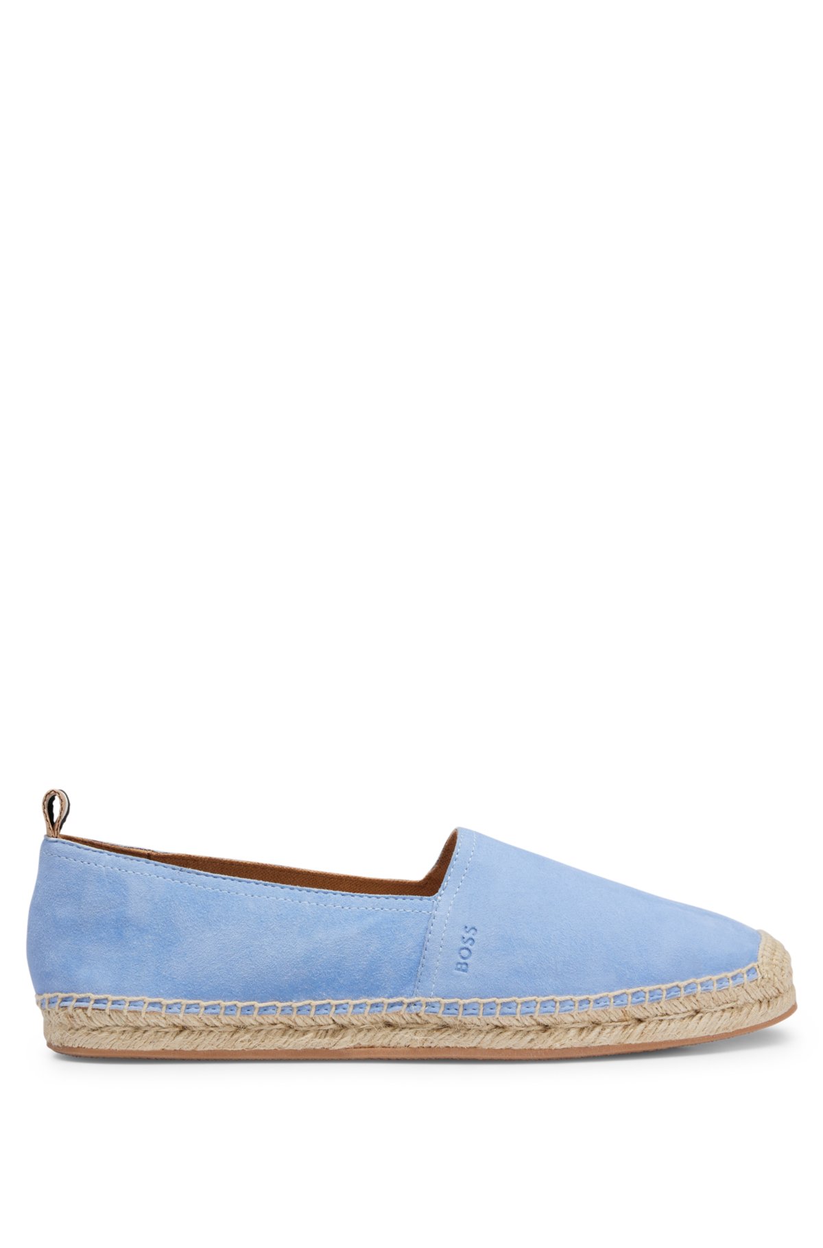 BOSS - Leather espadrilles with jute sole