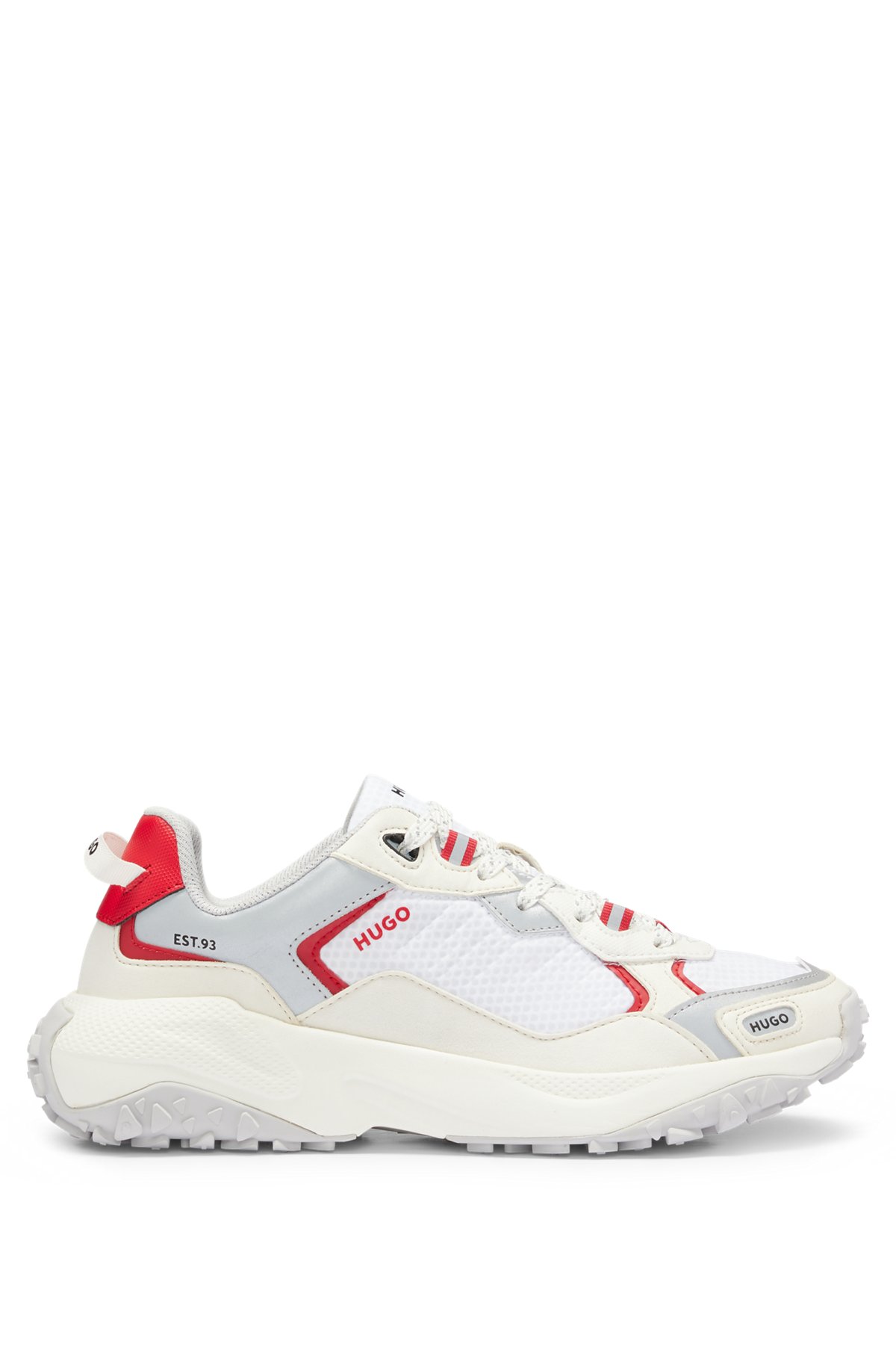 Hybrid trainers with logo details, White
