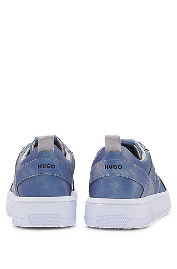 HUGO 雨果彩虹色人造革系带运动鞋,  469_Open Blue