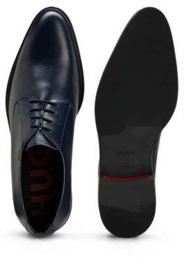 HUGO Nappaleather Derby shoes with stackedlogo detail