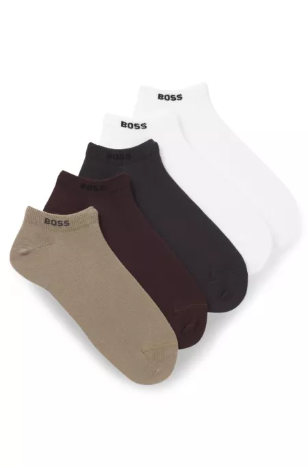 Five-pack of soft combed-cotton ankle socks