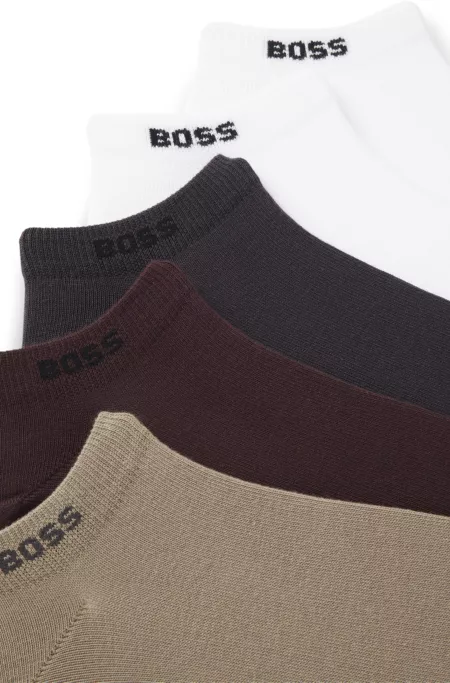 Five-pack of soft combed-cotton ankle socks