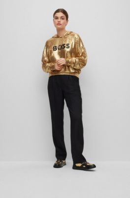 BOSS - ミックスマテリアル ハイトップスニーカー ロゴディテール