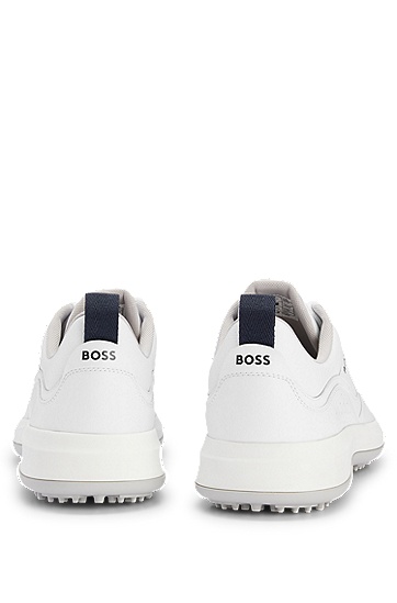 BOSS 博斯微孔细节混合材质高尔夫球鞋,  100_White