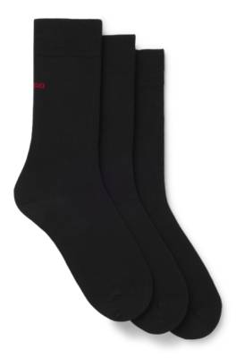 Three-pack of regular-length socks with logos 1