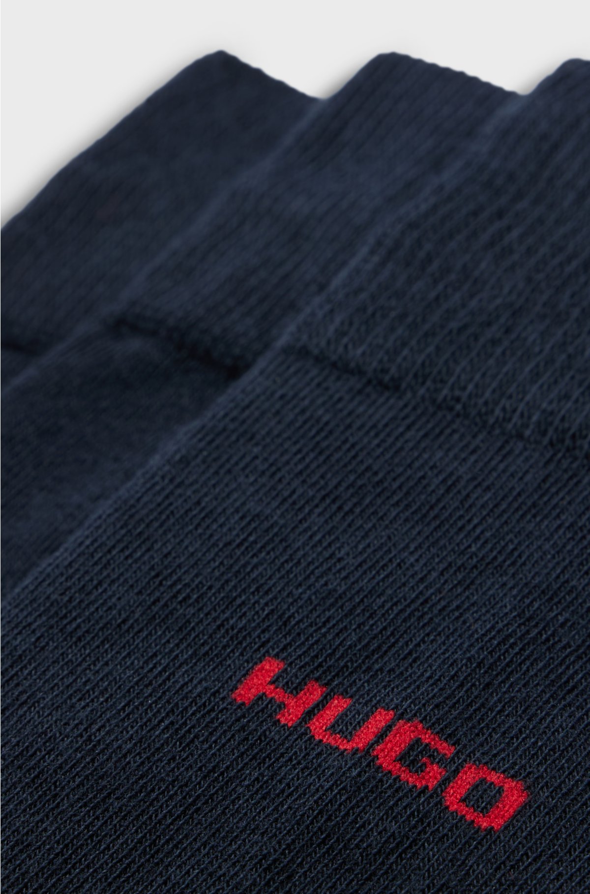 Three-pack of regular-length socks with logo details, Dark Blue