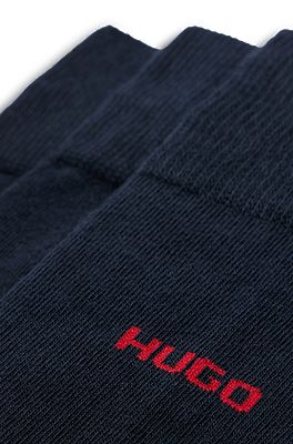 HUGO - Three-pack of regular-length socks with logo details