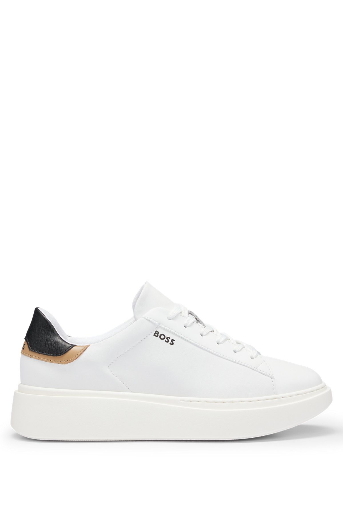 Lowtop Sneakers mit Signature-Details, Weiß