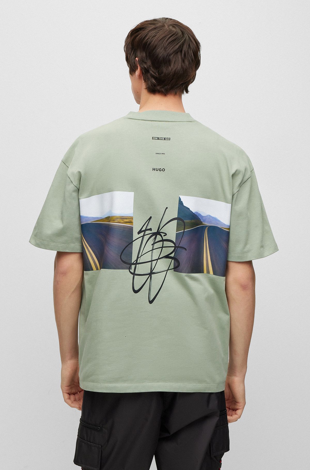 for BOSS Men | Green Stylish by Men BOSS Print T-Shirts HUGO