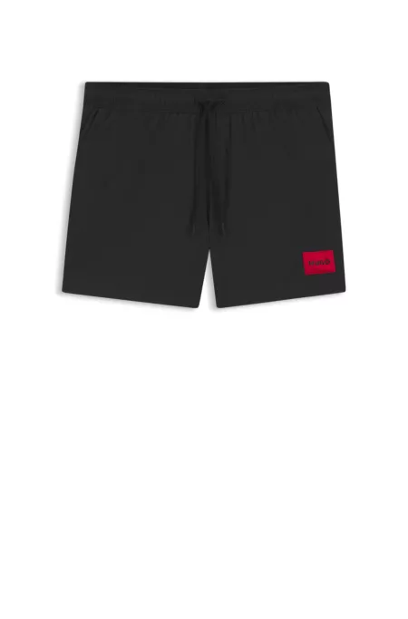 Schnell trocknende Badeshorts mit Logo-Label