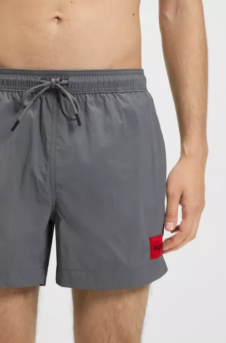 Short de bain à séchage rapide avec étiquette logo