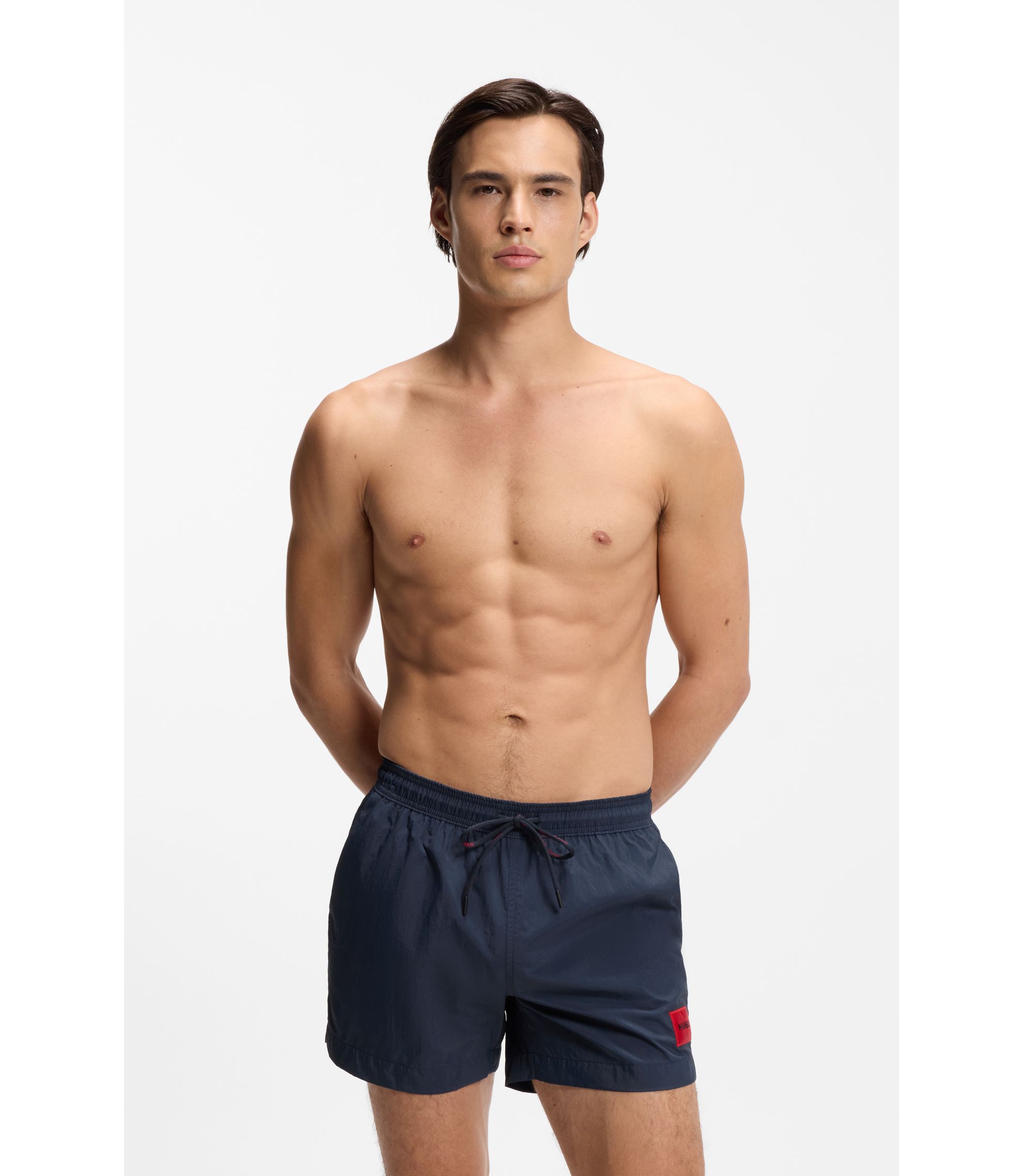 Schnell trocknende Badeshorts mit Logo-Label